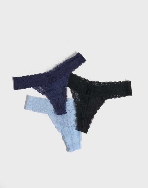 Nelly - Blå - What I Like Thong 3-pack 