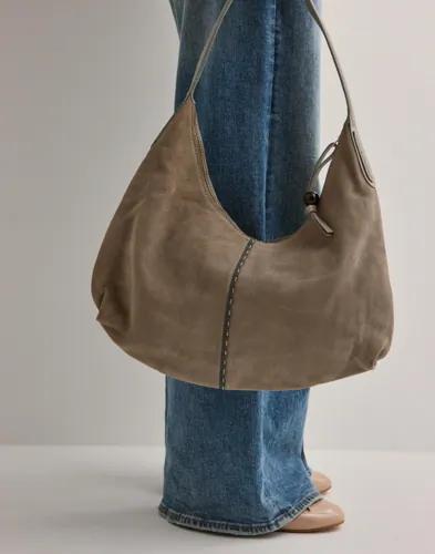 BECKSÖNDERGAARD - Grå - Suede Veg Gema Bag 