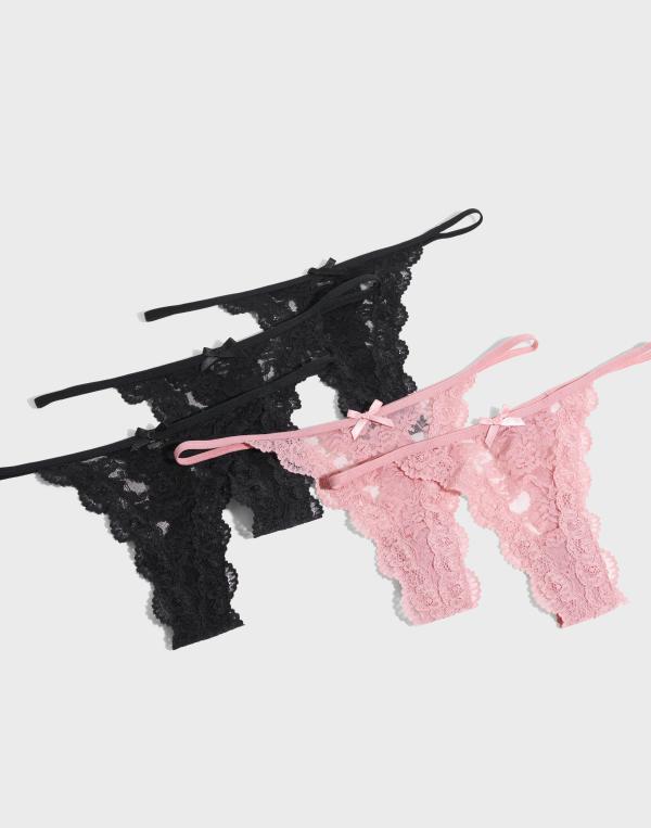 Nelly - Rosa - Adorable 5-Pack Thong 