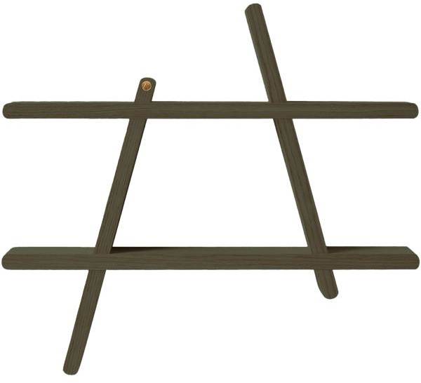 A-Shelf medium 52x46 cm, olivgrön 