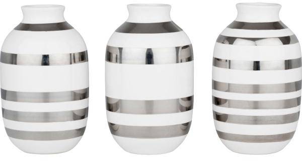 Omaggio Vas Miniatyr 3-pack 80 mm Silver 