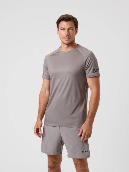 Björn Borg Borg Mesh Panel T-shirt Grå, XXL 