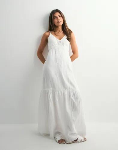 Pieces - Vit - Pcastina Strap Maxi Dress Sww Bc 