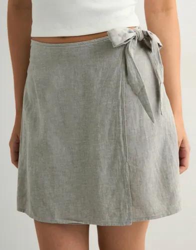 Vero Moda - Grå - Vmlinn Short Skirt Wvn 