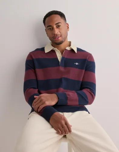 Gant Extrafine Lambswool Striped Rugger Stickade tröjor Röd 