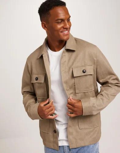 Brand Island Walter Overshirt Overshirts Beige 