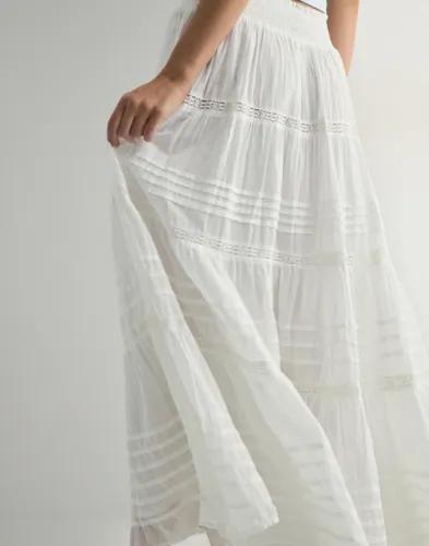 Neo Noir - Vit - Felicia S Voile Skirt 