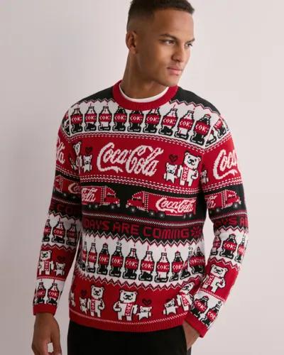 Only & Sons Onsxmas Reg 5 Cola Crew Knit Cs Jultröjor Röd (Övriga Skjortor i kategorin Skjortor)