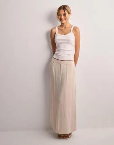 OBJECT - Beige - Objsanne Re Mw Ankle Skirt Noos 