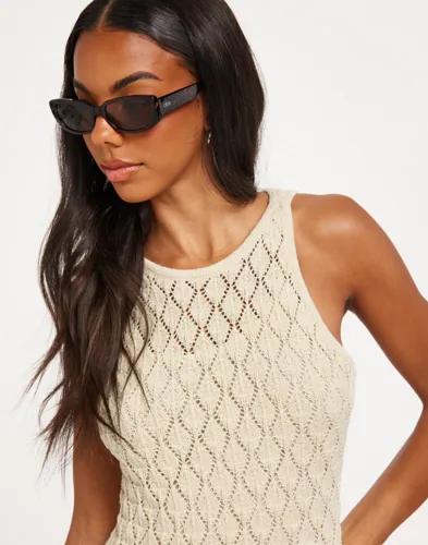Vero Moda - Beige - Vmevelyn Sl Crochet 7/8 Dress Vma N 