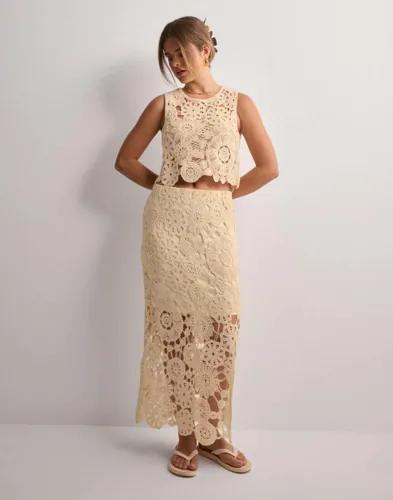 Vero Moda - Beige - Vmlili H/W Calf Crochet Skirt Wvn P 