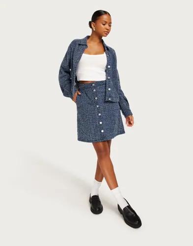 OBJECT - Blå - Objfaisa Mw Denim Skirt 129 
