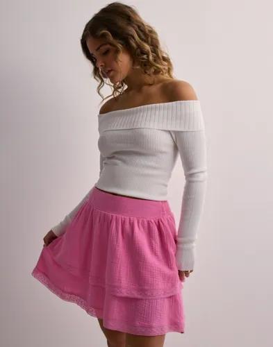Vero Moda - Rosa - Vmnatali Hw Short Lace Skirt Wvn Ga 