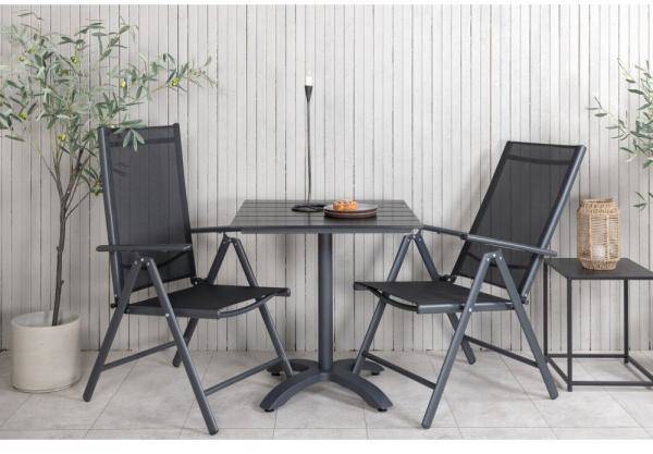 Colorado caféset med 2 st Break stolar - Svart 