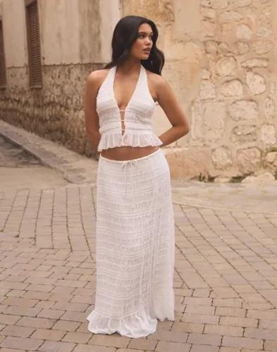 Nelly - Vit - Fancy Frill Skirt 