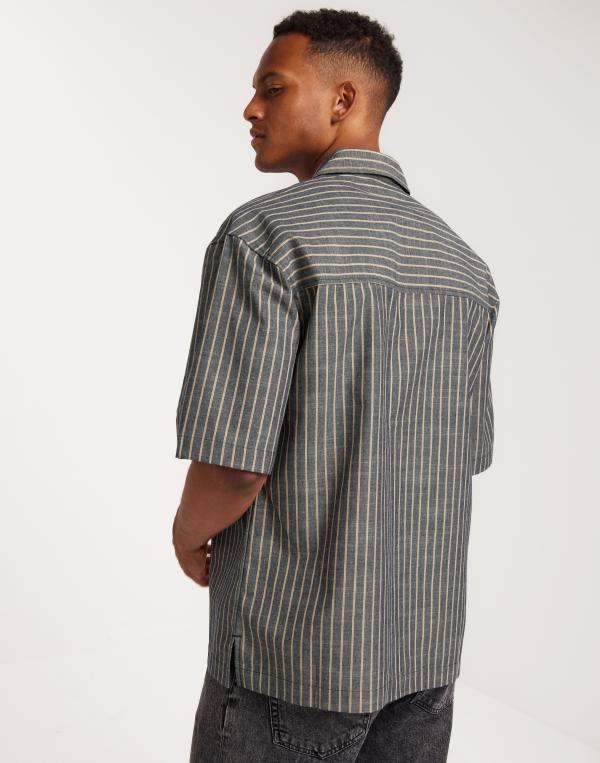 Brand Island Paco Linen Shirt Kortärmade skjortor Blå 