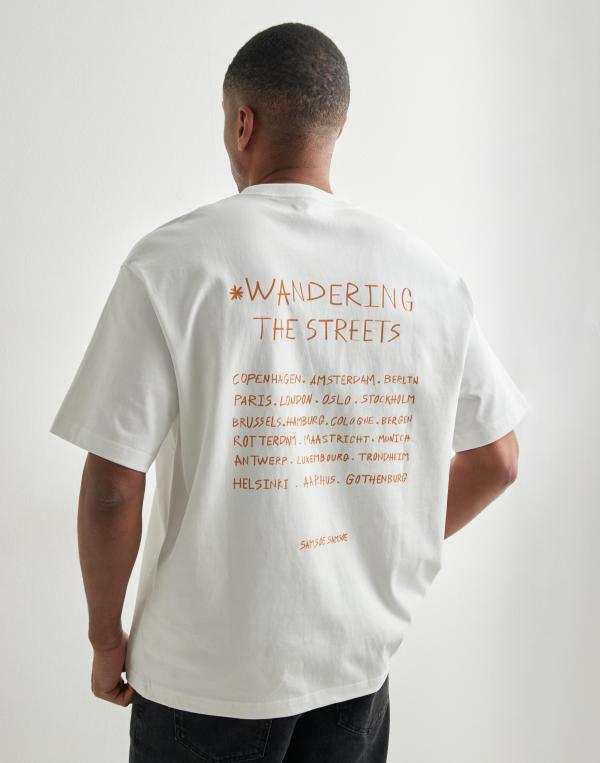 Samsøe Samsøe Sawandering T-Shirt 11725 T-shirts med tryck Vit 
