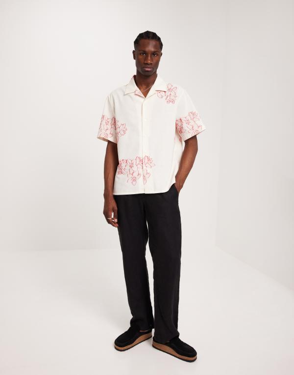 J Lindeberg Donso Fil Coupe Floral Shirt Kortärmade skjortor Vit 