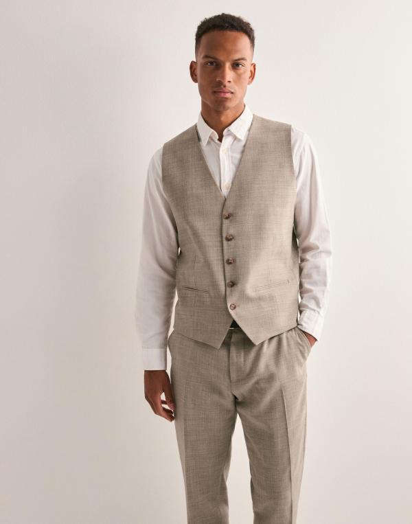 Selected Homme Slhslim-Oasis Wct Kostymvästar Beige 
