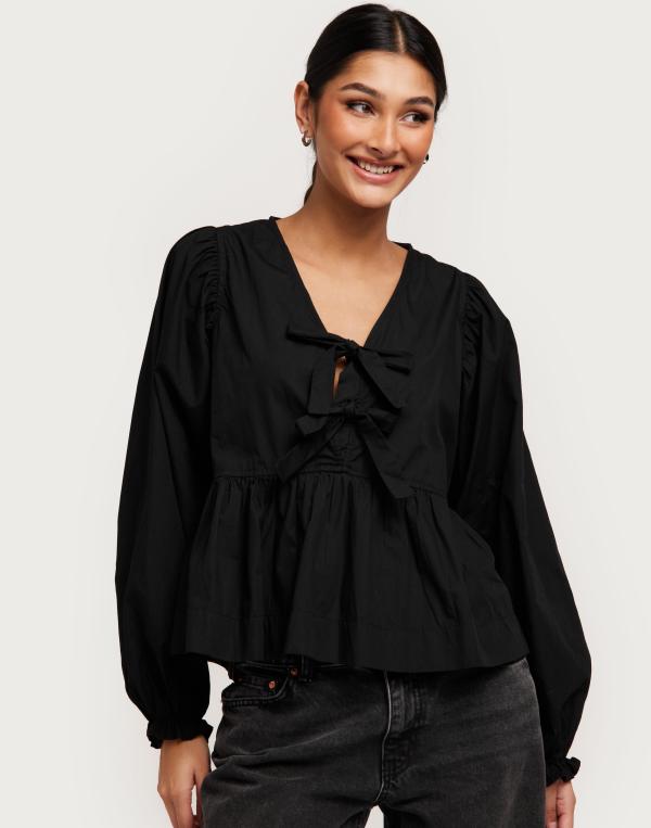 Neo Noir - Svart - Bessie C Poplin Blouse 