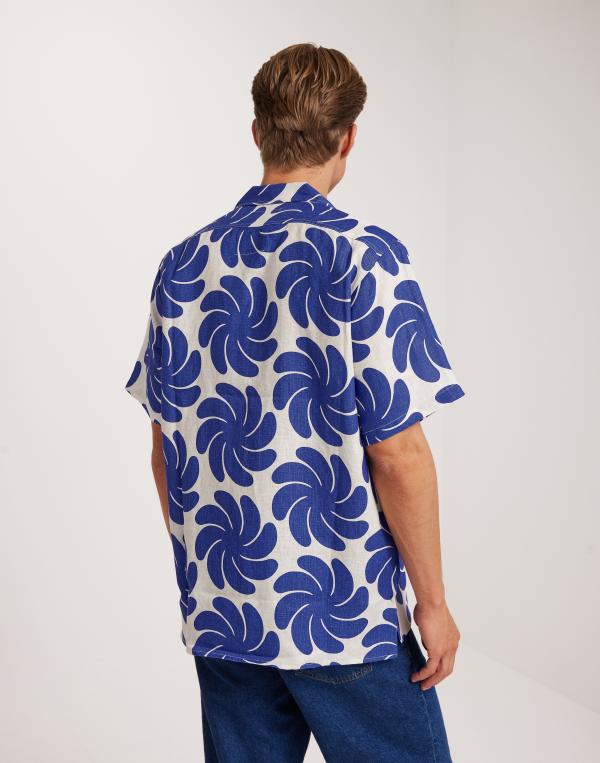OAS Cuba Linen Shirt Linneskjortor Blå 