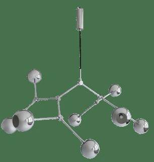 101 Copenhagen Drop Chandelier Globe takkrona Chrome 