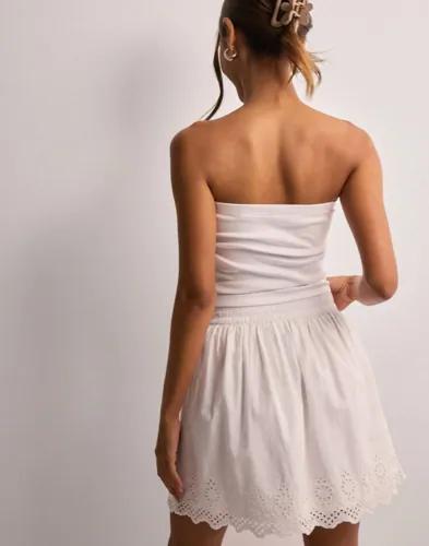 Only - Vit - Onllou Life Emb Flowy Skirt Ptm 