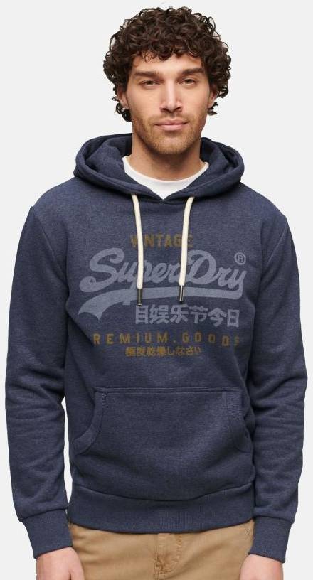 Classic Vl Heritage Hoodie, Indigo Marl, L,  Hoodies 