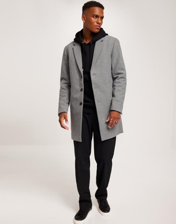 Jack & Jones Jjemorrison Wool Coat Sn Rockar Grå 