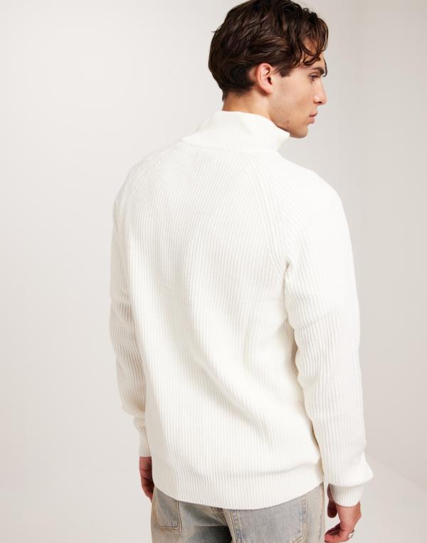 Jack & Jones Jjpannel Knit Half Zip AW24 Half zip Vit 