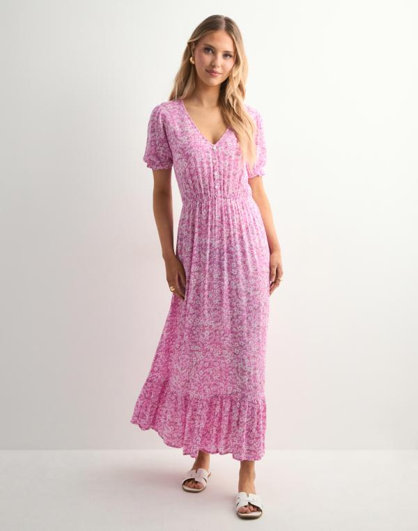 Only - Rosa - Onlchianti S/S Long Dress Wvn Noos 