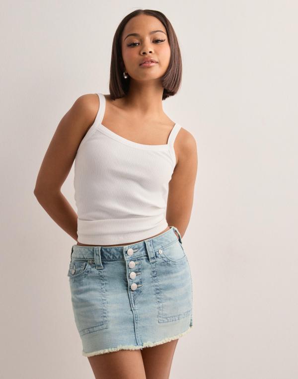 True Religion - Blå - Sadie Mini Skirt Flap 