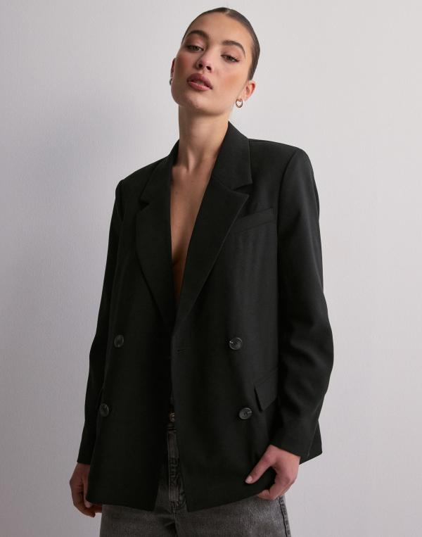 Selected Femme - Svart - Slftinni Ls Relaxed Blazer Noos 