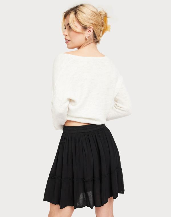 Only - Svart - Onlibiza Life Short Skirt Wvn Noos 