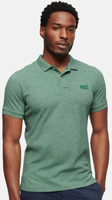 Classic Pique Polo, Bright Green Grit, M,  Piketröjor 
