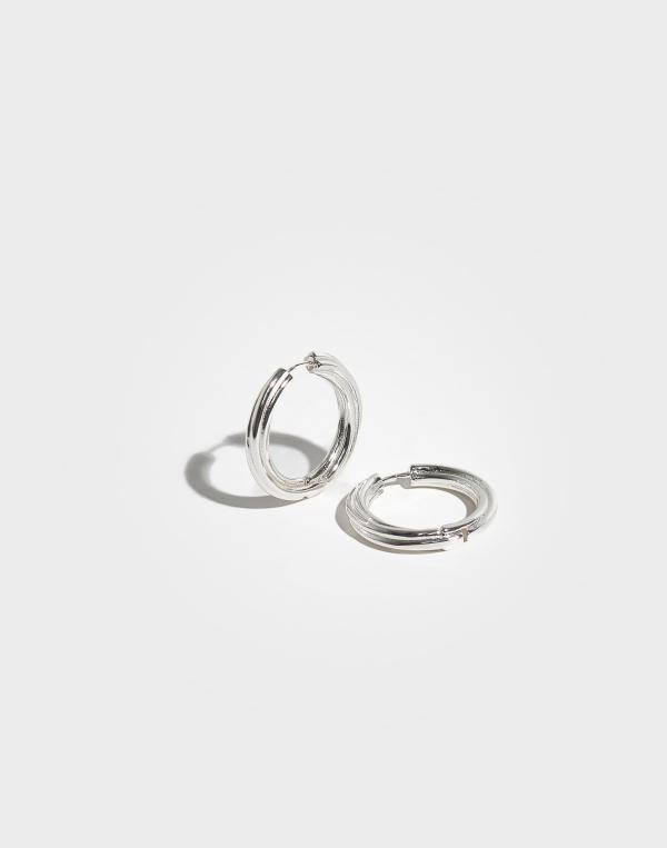 Pilgrim - Silver - EDEA Recycled Hoops 