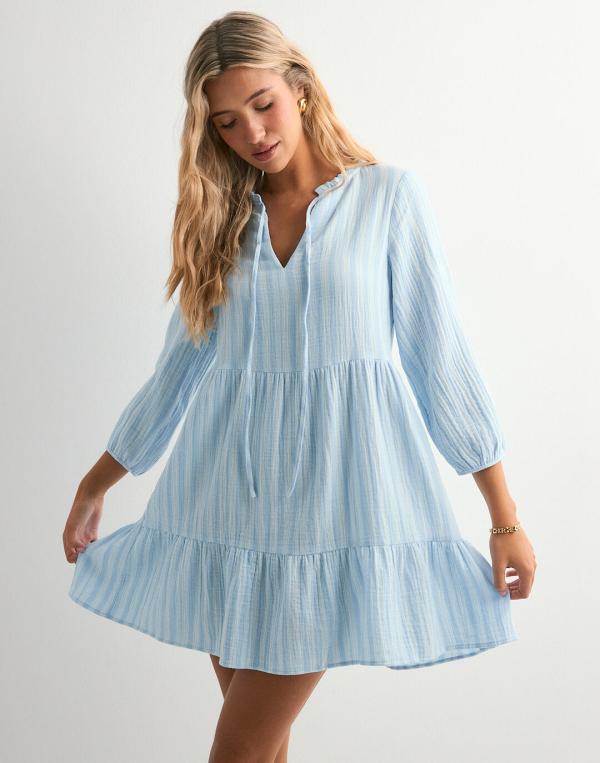 Vero Moda - Blå - Vmnanna 3/4 Dress Wvn Ga Noos 