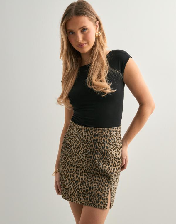 Vero Moda - Beige - Vmnelly Hr Short Skirt Aop Noos 