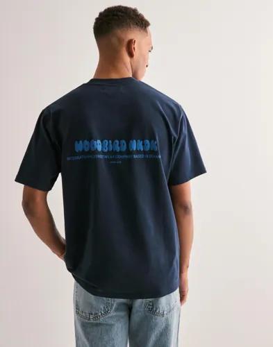 Woodbird WBBaine Intern Tee T-shirts med tryck Blå 