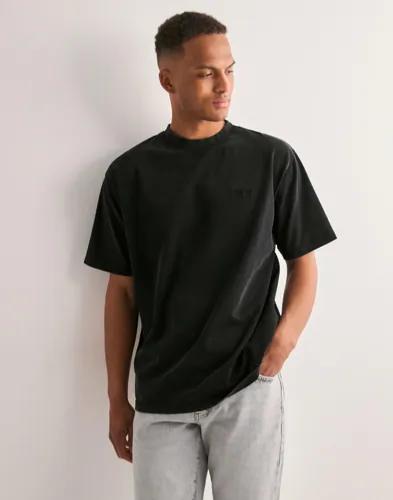 Woodbird WBBaine Washed Tee Oversized t-shirts Svart 