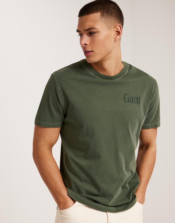 Gant Sunfaded Graphic Ss T-Shirt Kortärmade t-shirts Grön 