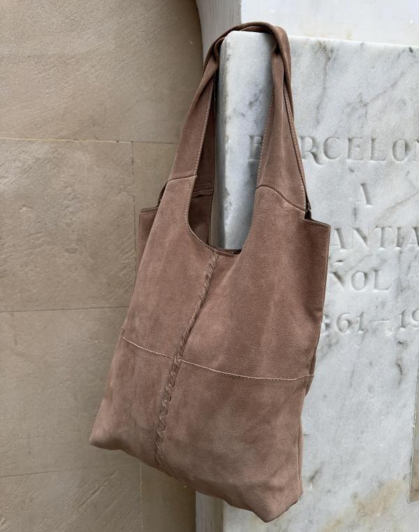 BECKSÖNDERGAARD - Beige - Suede Demi Bag 