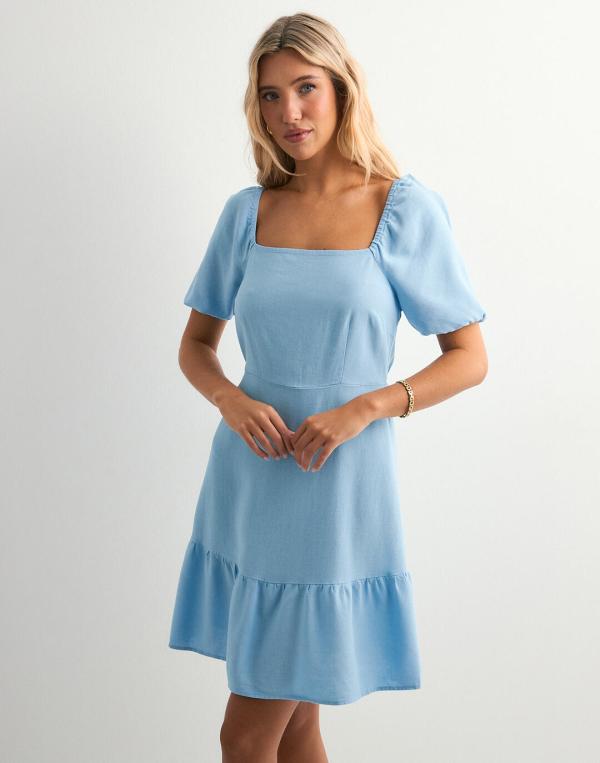 Vero Moda - Blå - Vmmymilo S/S Short Dress Wvn Ga 
