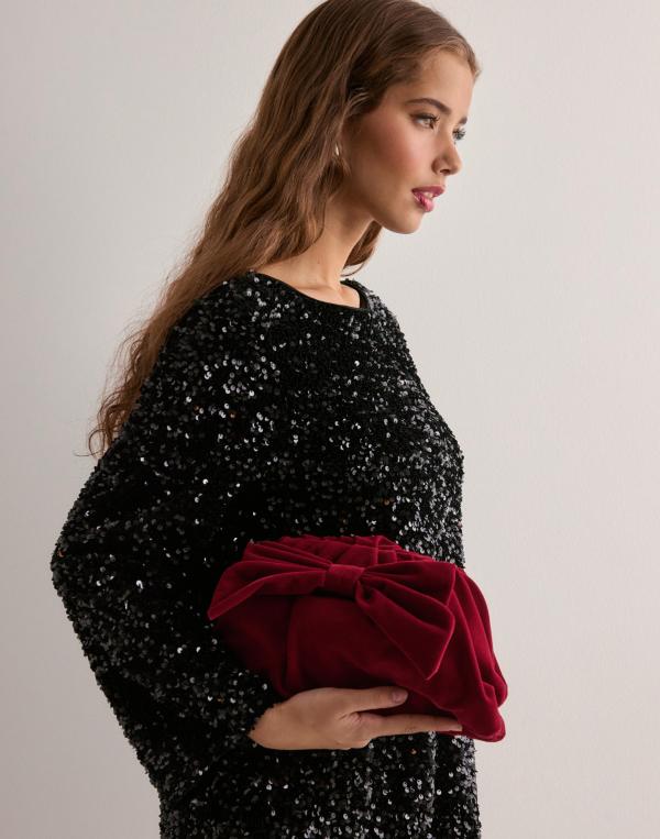 BECKSÖNDERGAARD - Röd - Velvet Bonita Bag 