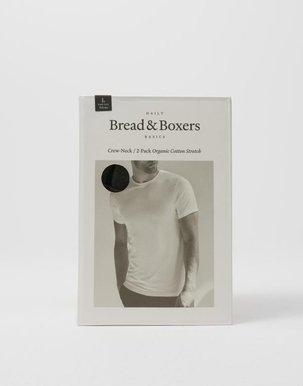 Bread & Boxers 2-Pack Crew-Neck Kortärmade t-shirts Vit 
