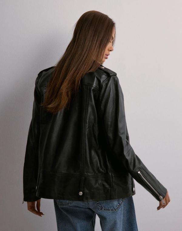Selected Femme - Svart - Slfmadison Leather Jacket B Noos (Övriga Jackor i kategorin Jackor)