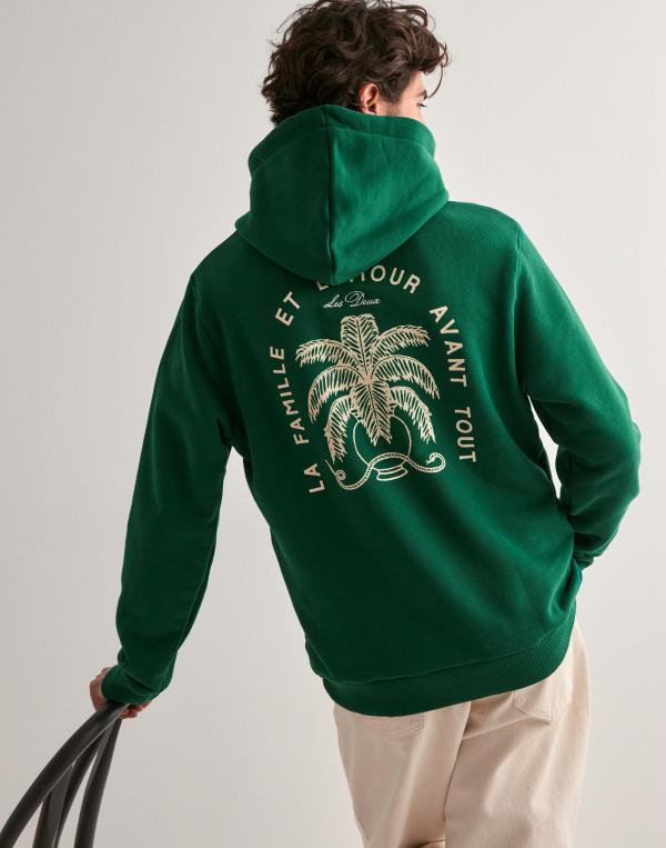 Les Deux Diaz Hoodie Hoodies Grön 