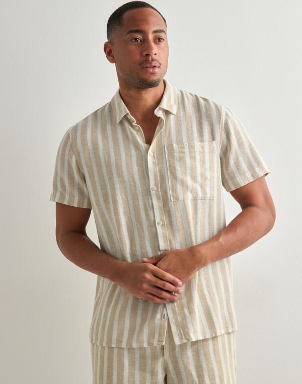 Solid Sdfried Linneskjortor Beige 