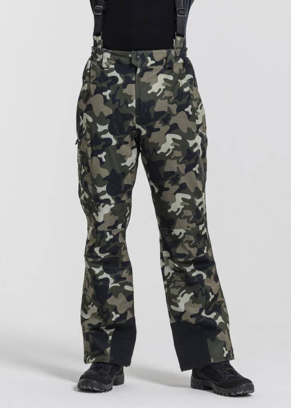St.Anton Softshell Ski Pants, Green Camouflage, L,  Skidbyxor 