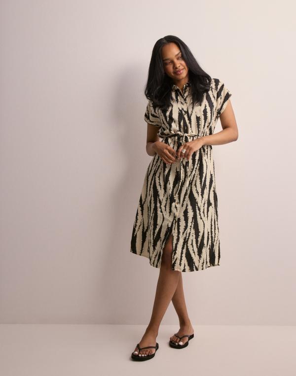 JDY - Multi/Mönstrad - Jdypalermo S/S Midi Shirt Dress Wvn 